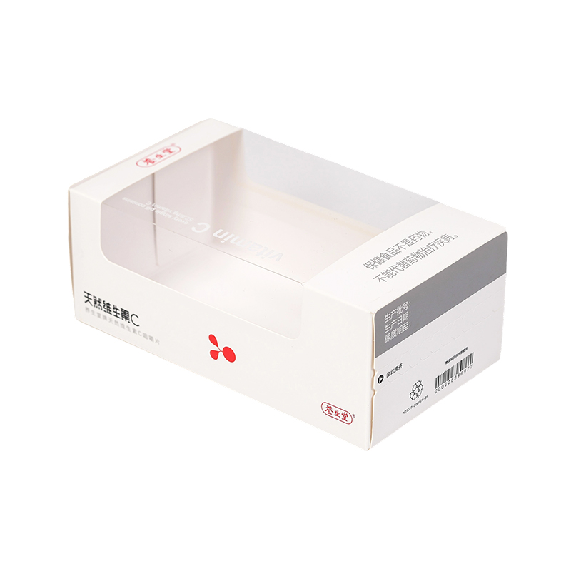 350G White Card Color Printing Transparent Fensterverpackungskarton mit Sicherheitskabeljau