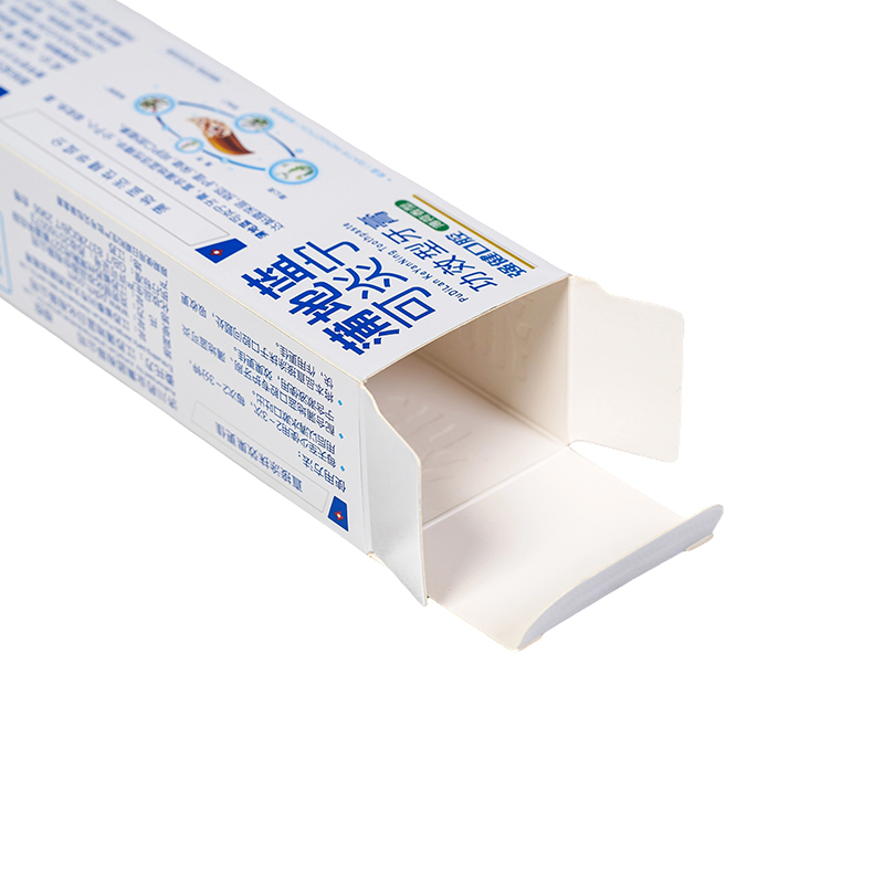 350G White Card UV Drucktägliche Notwendigkeiten Papierverpackung, Zahnpasta Verpackungsbox